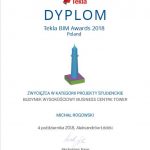 certyfikat michał rogowski tekla bim awards