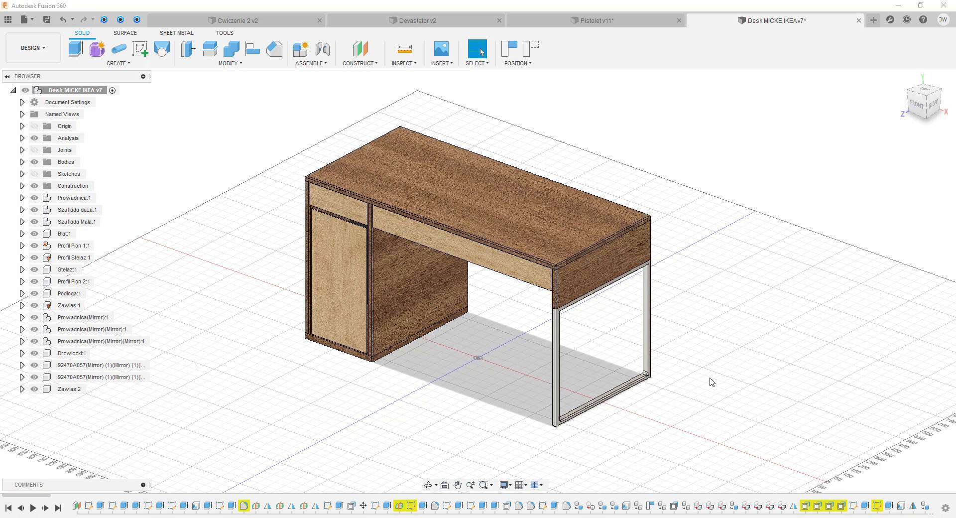 fusion 360 kurs od podstaw interfejs programu